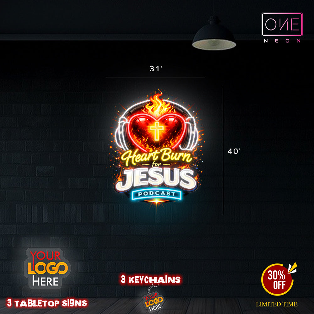 Heart Burn for Jesus | Led Neon Sign