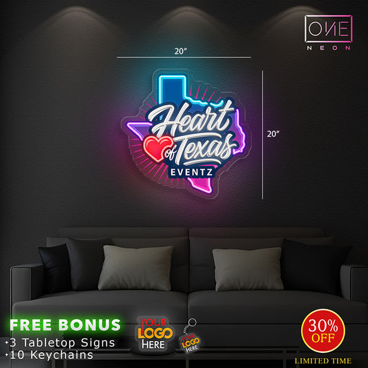 Heart of Texas Eventz | Led Neon Sign