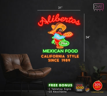 Alibertos Mexican Food | Led Neon Sign