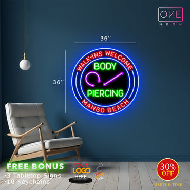 MANGO BEACH TATTOO | Led Neon Sign (INDOOR) (2 signs)
