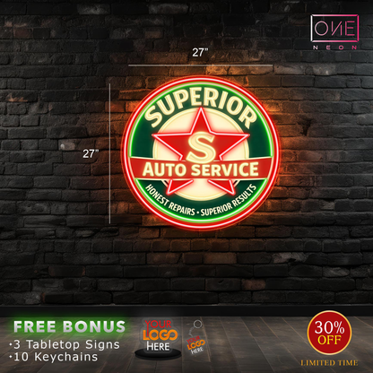 Superior auto service | Led Neon Sign
