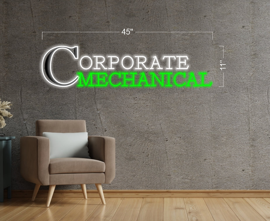 CORPORATE MECHANICAL | Led Neon Sign (2 outdoor use)