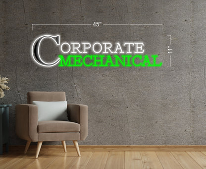 CORPORATE MECHANICAL | Led Neon Sign (2 outdoor use)