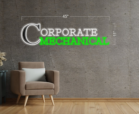 CORPORATE MECHANICAL | Led Neon Sign (2 outdoor use)