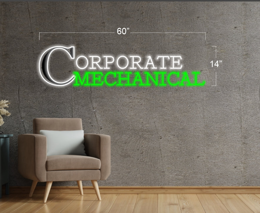 CORPORATE MECHANICAL | Led Neon Sign (2 outdoor use)