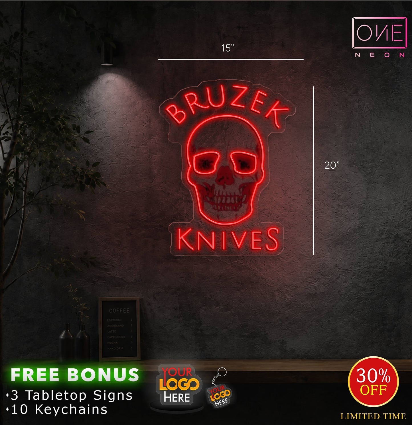 BRUZEK KNIVES | LED Neon Sign