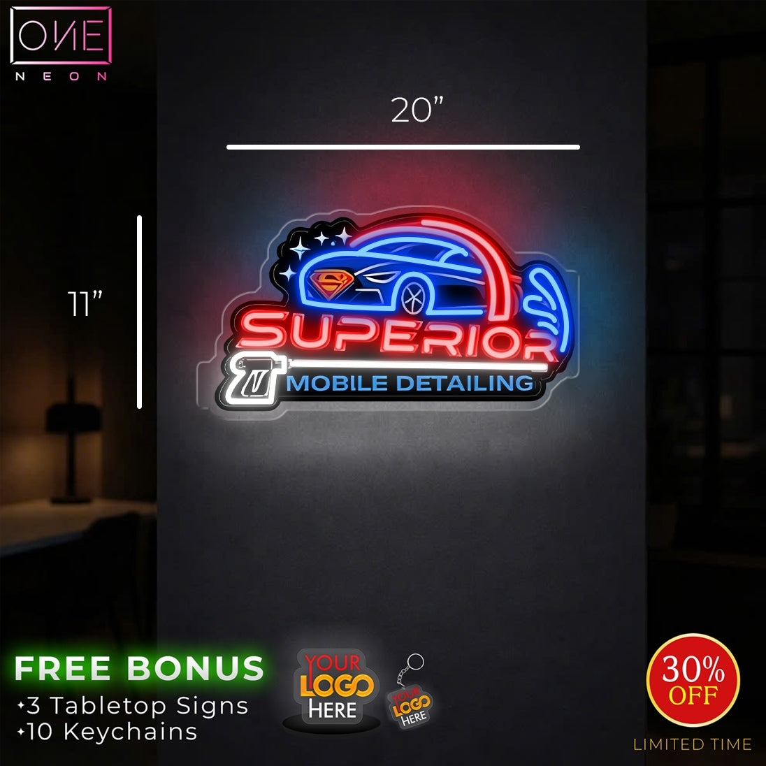 MOBILE DETAILING | LED Neon Sign