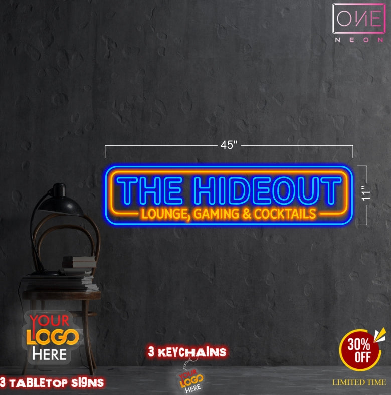 THE HIDEOUT | LED Neon Sign
