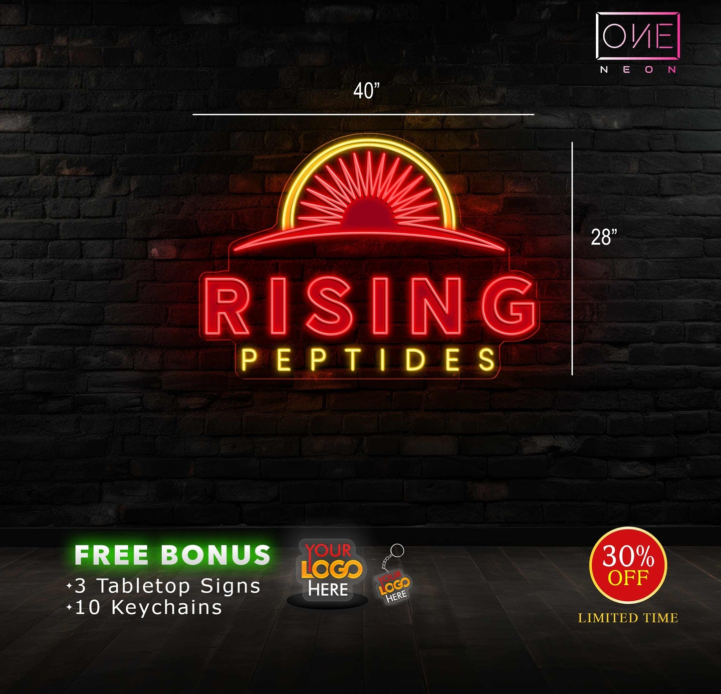 RISING PEPTIDES | LED Neon Sign