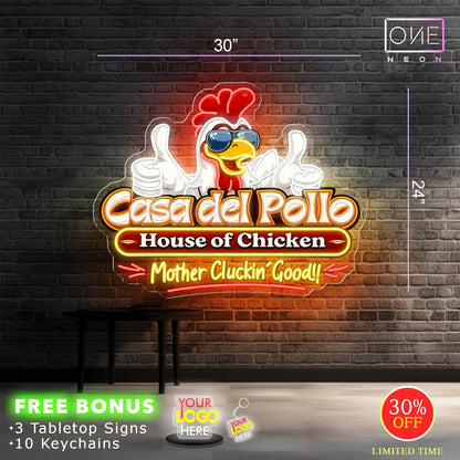 CASA DE POLLO | Led Neon Sign