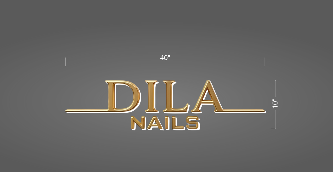 DILA NAILS | Letters channel sign