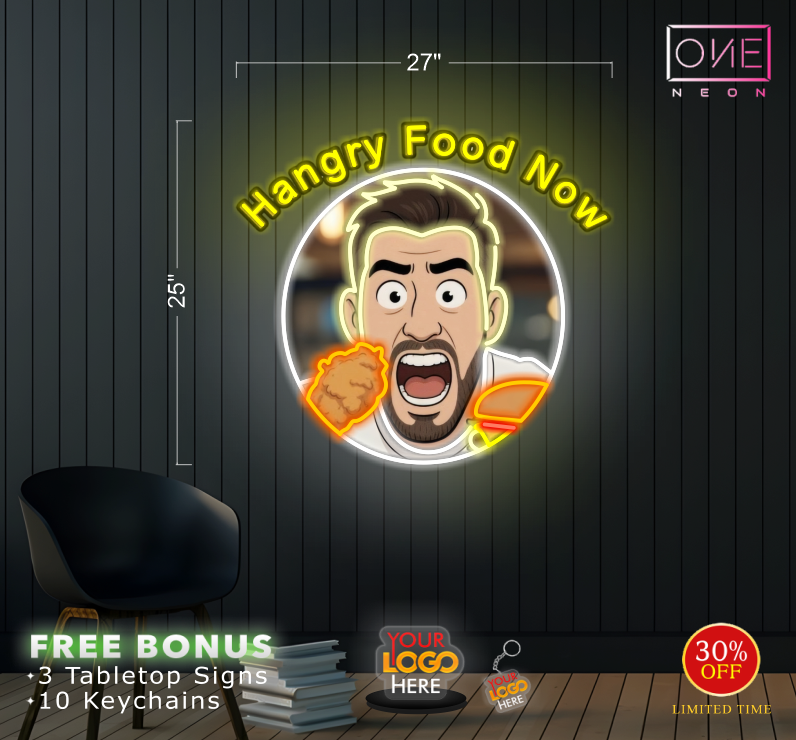 Hangry Food Now | Led Neon Sign