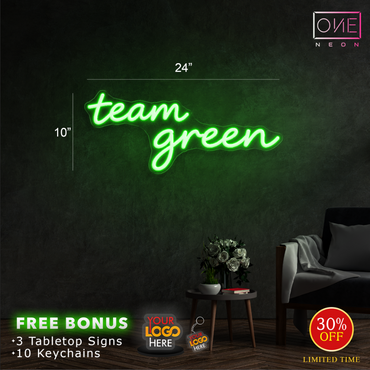 TEAM RED + GREEN | LED Neon Sign (2 signs)