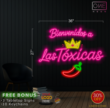 Las Toxicas Mexican Snacks | LED Neon Sign (4 signs)