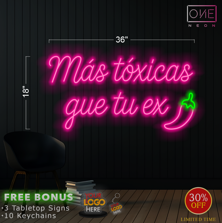 Las Toxicas Mexican Snacks | LED Neon Sign (4 signs)
