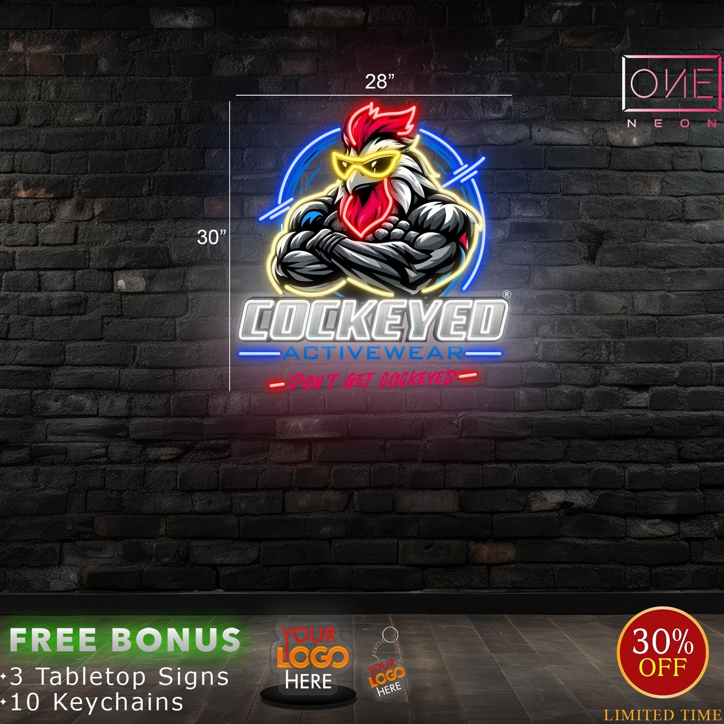 COCKEYED ACTIVEWEAR | Led Neon Sign