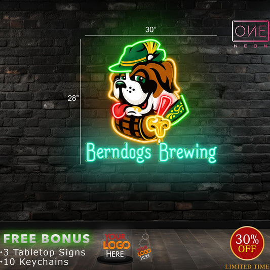 BERNDOGS BREWING  | Led Neon Sign