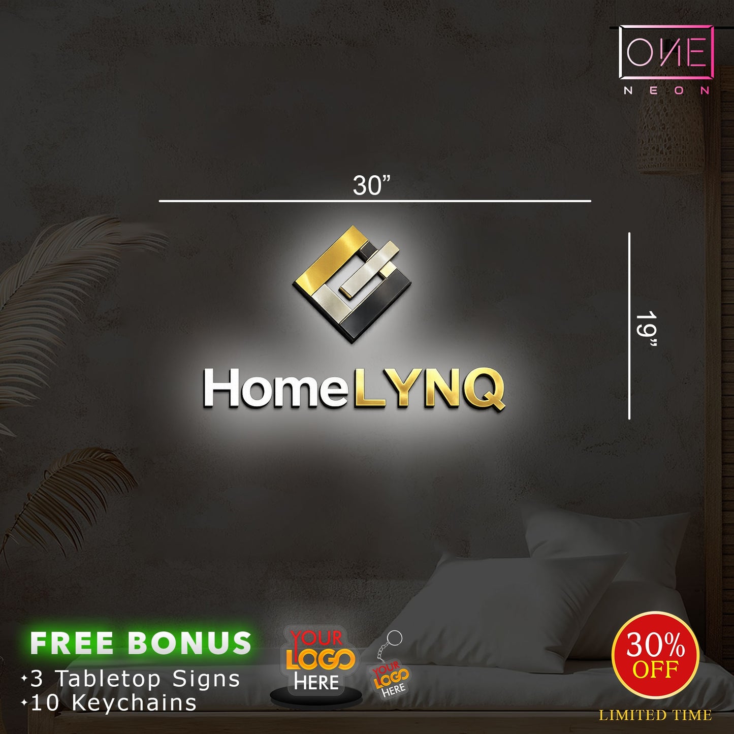 HOME LYNQ | Backlit Sign