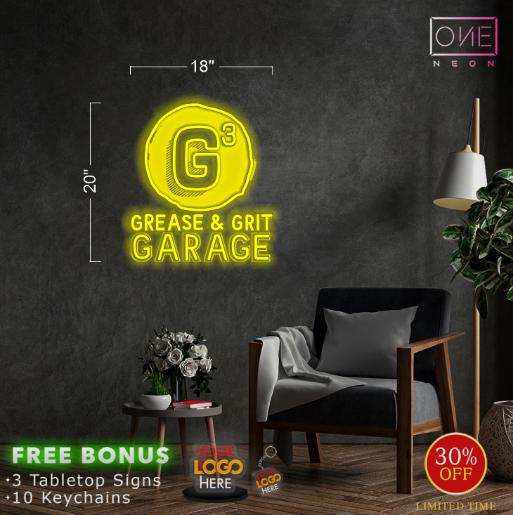 GREASE&GRIT & MODUR1 | Led Neon Sign
