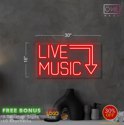 LIVE MUSIC | LED Neon Sign (rgb)