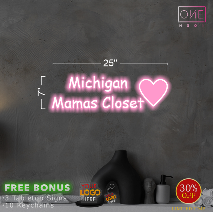 Michigan Mamas Closet| LED Neon Sign (INDOOR)