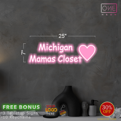 Michigan Mamas Closet| LED Neon Sign (INDOOR)