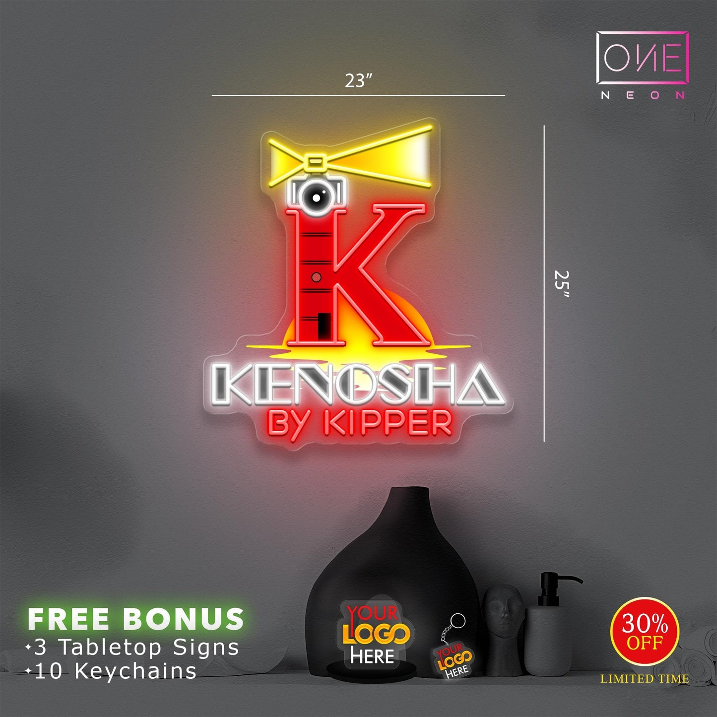 KENOSHA BY KIPPER | Led Neon Sign