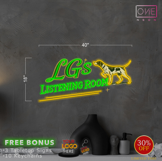 LGs Listening Room | LED Neon Sign (INDOOR)