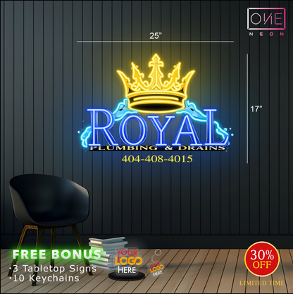 Royal plumbing & drains  | Led Neon Sign