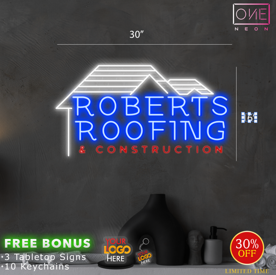 Robert roofing & construction | Led Neon Sign