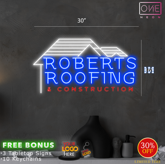 Robert roofing & construction | Led Neon Sign