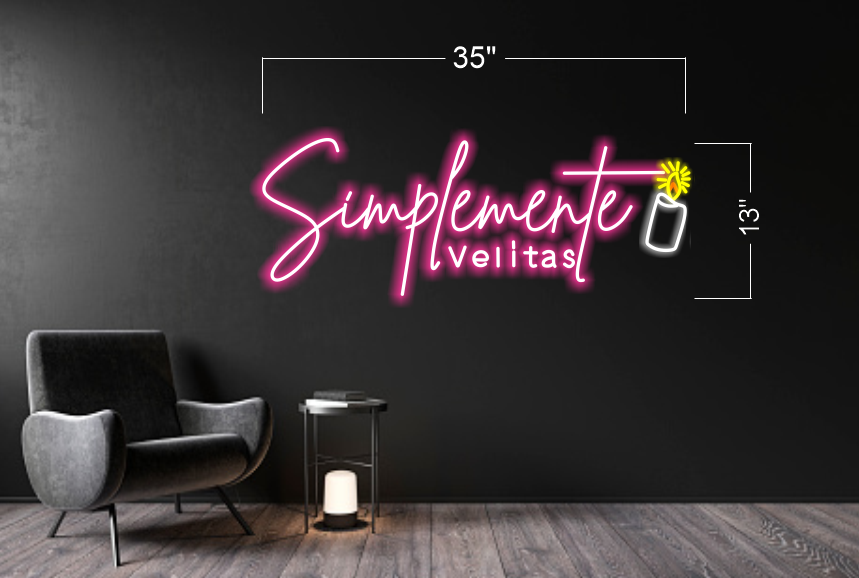 Simplemente Velitas| LED Neon Sign