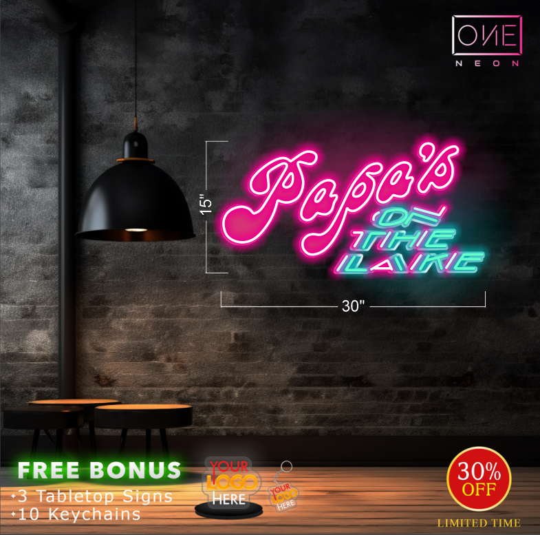 PAPA's (2signs) | Led Neon Sign (INDOOR)