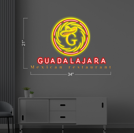 Gua Da Lajara Mexican restaurant | Led Neon Sign