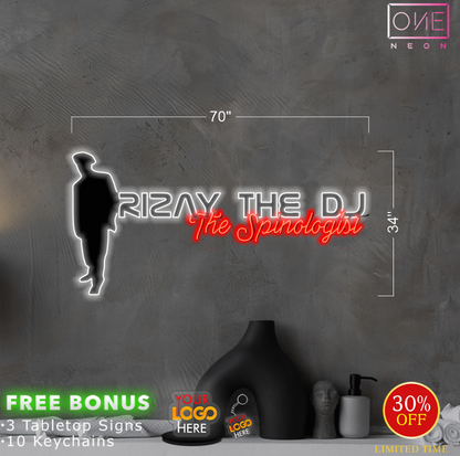 RIZAY THE DJ | Led Neon Sign (OUTDOOR)