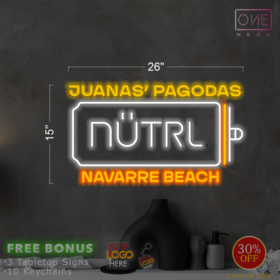 NUTRL | LED Neon Sign (4 signs)