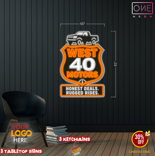 WEST 40 MOTORS | Led Neon Sign