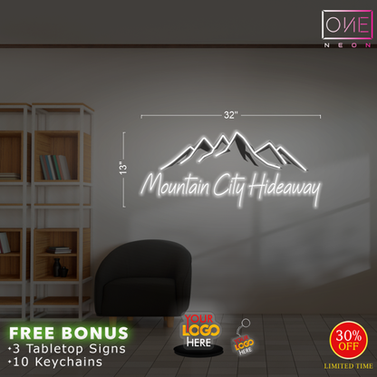 Mountain City Hideaway | LED Neon Sign