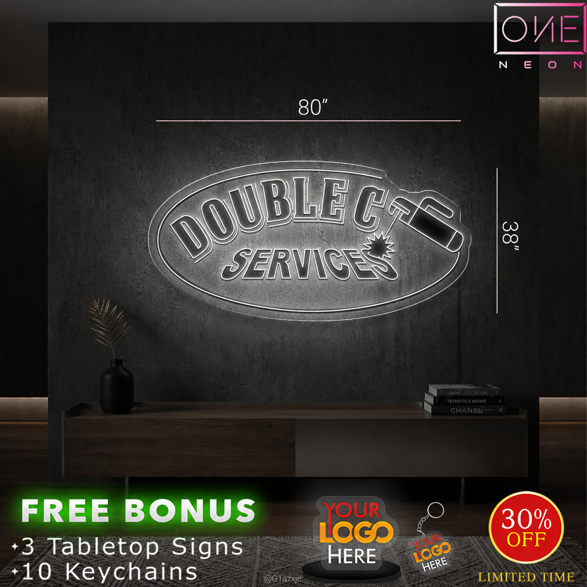 DOUBLE C SERVICES | LED Neon Sign