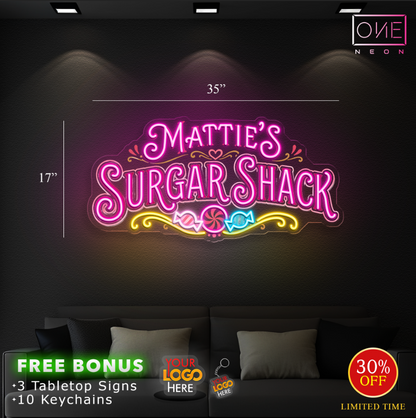 MATTIE'S SURGAR SHACK | LED Neon Sign