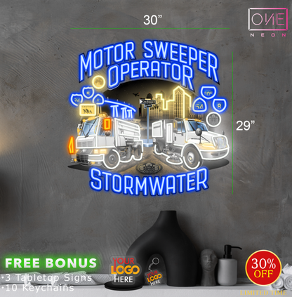 MOTOR SWEEPER OPERATOR STORMWATER | Led Neon Sign