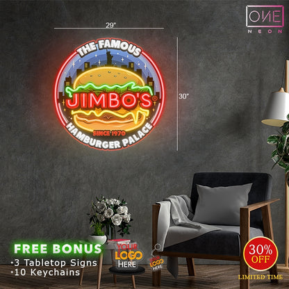 Jimbo's The famous hamburger palace| Led Neon Sign