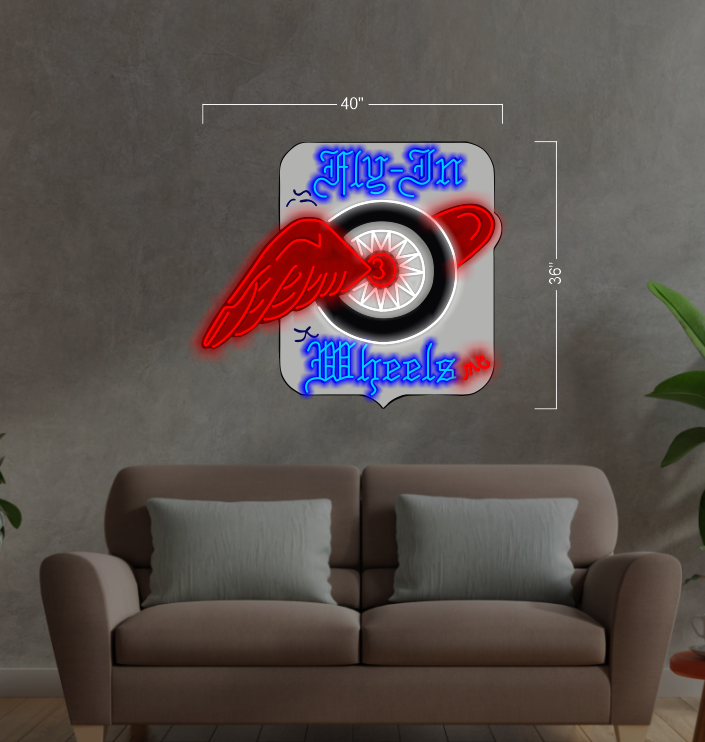 FLY-IN WHEELS | LED Neon Sign