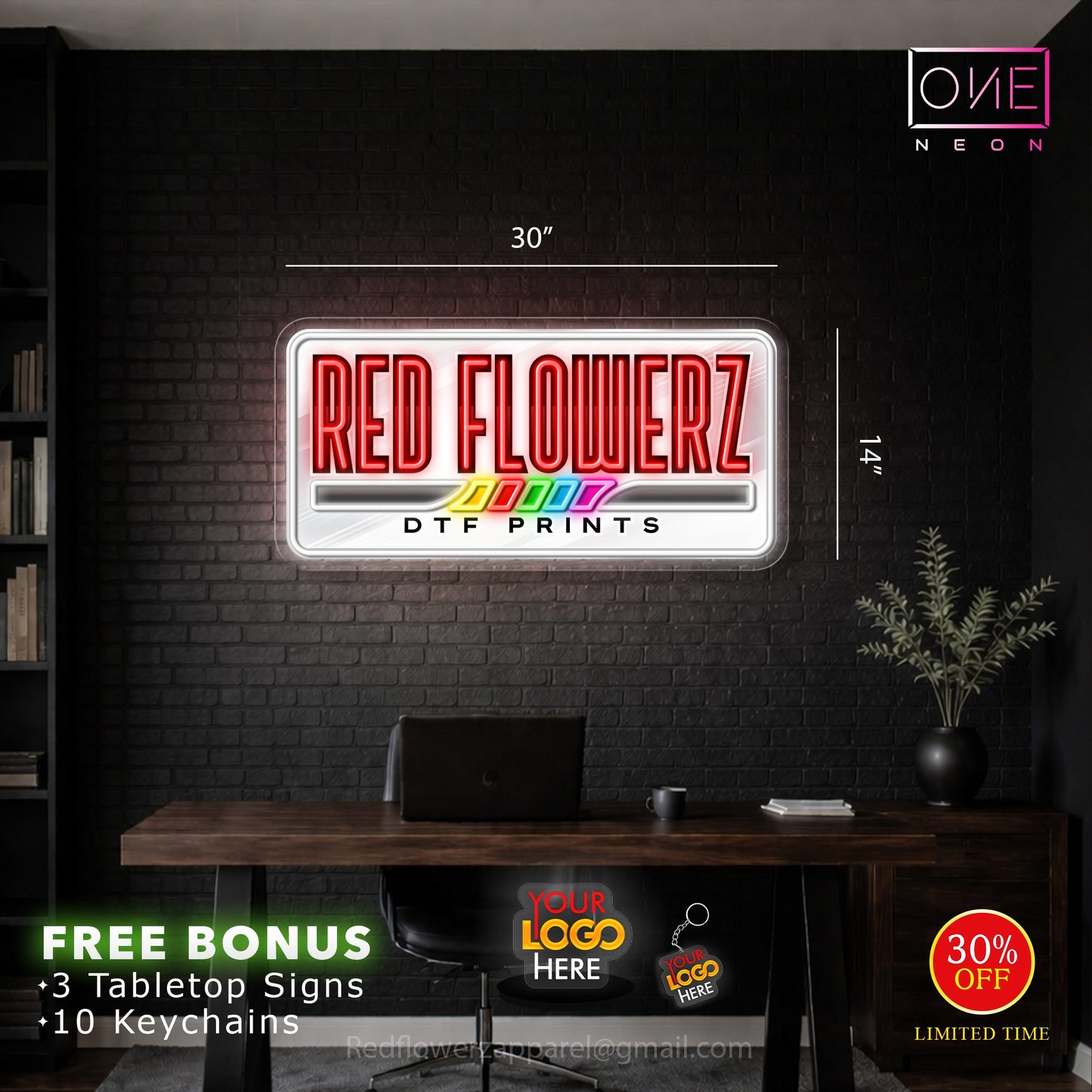 Red Flowerz| Led Neon Sign