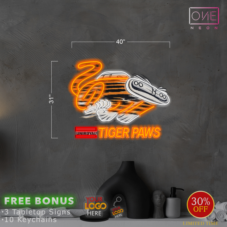 Tiger Paws & Custom Neon Sign | 4 Led Neon Signs