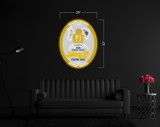 Johnny B custom hats| Led Neon Sign