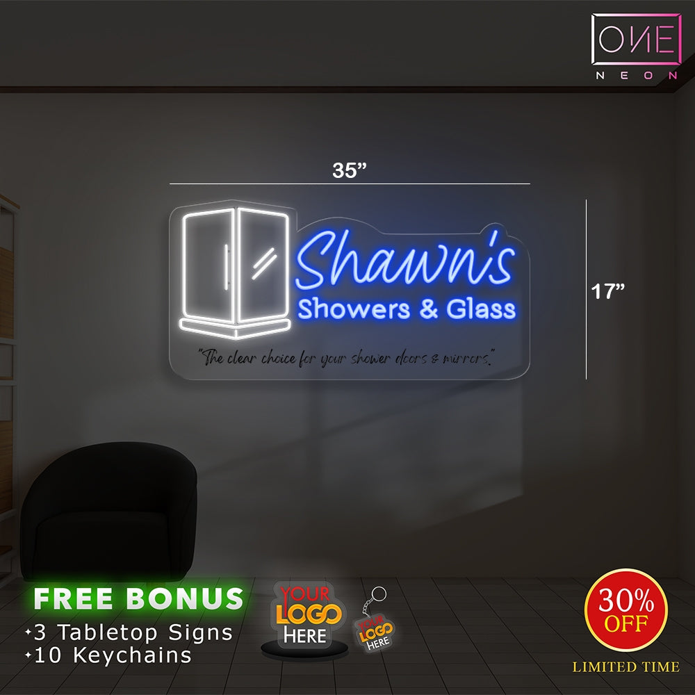 WHITECAP & SHAWN'S shower and glass  | Led Neon Sign