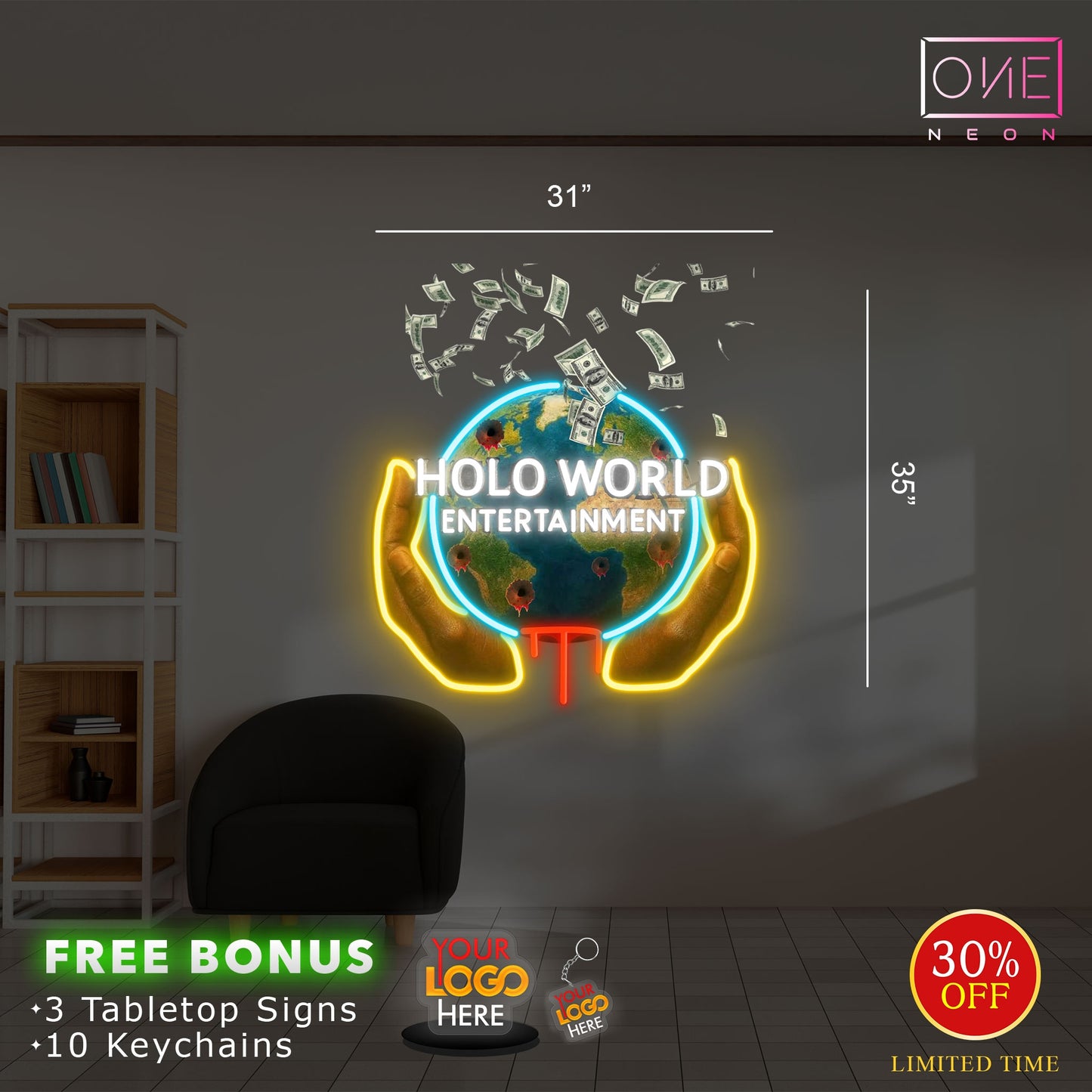 Holo World Entertaiment | Led Neon Sign