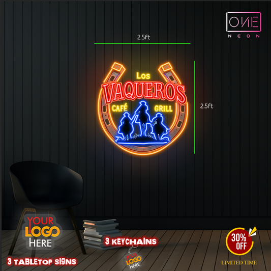 LOS VAQUEROS Cafe Grill| Led Neon Sign