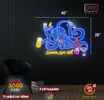 DRINK EM UP! | Led Neon Sign